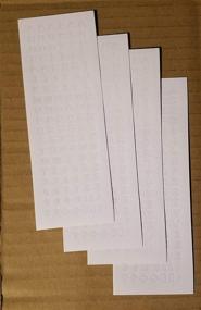 img 1 attached to Set of 4X Mini 5mm White Letter and Number Stickers for Scrapbooking - Ideal for SEO