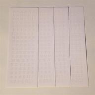 set of 4x mini 5mm white letter and number stickers for scrapbooking - ideal for seo logo