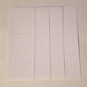 img 4 attached to Set of 4X Mini 5mm White Letter and Number Stickers for Scrapbooking - Ideal for SEO