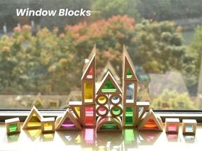 img 1 attached to Vibrant Rainbow Acrylic Blocks: Perfect for Preschoolers