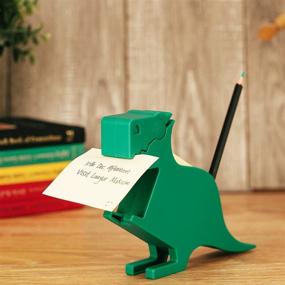 img 4 attached to 🦕 Desktop Note Pad Note Dispenser Dinosaur Memo Holder Pen Holder - Organize and Accessorize with 2 Packs of 200 Blanks!