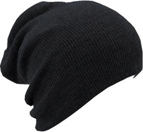img 1 attached to ❄️ Parts Express Ski Snowboard Ribbed Beanie: A Sleek Black One Size Fit for All Winter Activities