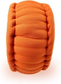 img 3 attached to 🧘 Универсальная 13-дюймовая полушаровидная подушка Авран Капок для пола Zafu для медитации и йоги (Оранжевая) - идеальный средней плотности компаньон.