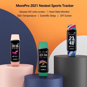 img 2 attached to 📏 MorePro Slim Fitness Tracker - 6 Sport Modes, DIY Screen Smart Watch, Heart Rate Blood Pressure Sleep Monitor, IP68 Waterproof Pedometer for Women Kids (Size: 4.7-8.3 inch)