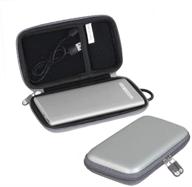 hermitshell hard travel case fits energycell/poweradd pilot 4gs 12000mah 8-pin input portable charger (grey) logo