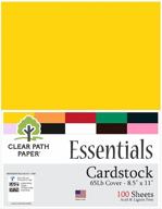 clear path paper essentials cardstock pack - 8.5 x 11 inch - 100 sheets - enhance your seo logo