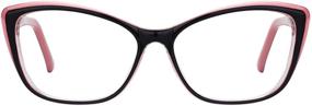 img 4 attached to Zeelool Rectangle Eyeglasses Non Prescription FP0639 01