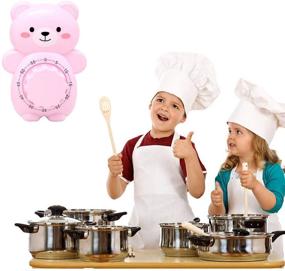 img 2 attached to 🐻 Cute Kitchen Timer, Caliamary Bear Mechanical Timer, Mini 55 Mins Animal Timer for Baking Cooking - Pink