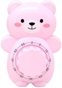 img 4 attached to 🐻 Cute Kitchen Timer, Caliamary Bear Mechanical Timer, Mini 55 Mins Animal Timer for Baking Cooking - Pink