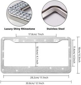img 3 attached to Rhinestone License Crystal Universal Diamond Exterior Accessories