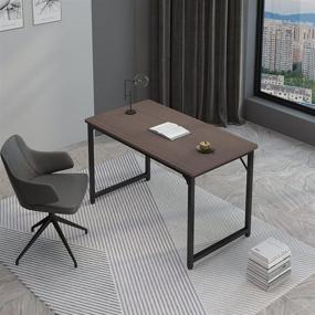 img 3 attached to 🖥️ WUGO 31.5" Gray Computer Desk - Modern Simple Style Table for Small Spaces, Home Office, Work, Study, and Gaming - Efficient Workstation