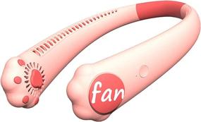 img 4 attached to 🌬️ Vividda Portable Neck Fan - Rechargeable Hands-Free Bladeless Fan, Pink - 3 Wind Speeds - Cooling Air Conditioner for Indoor and Outdoor Use