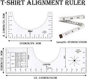 img 3 attached to 👕 Deokke 2 Pack T-Shirt Alignment Tool: Perfectly Center Sublimation & HTV Designs with Acrylic Tshirt Ruler Guide