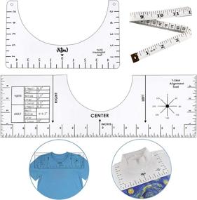 img 4 attached to 👕 Deokke 2 Pack T-Shirt Alignment Tool: Perfectly Center Sublimation & HTV Designs with Acrylic Tshirt Ruler Guide