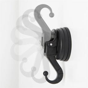 img 1 attached to 🔩 FE-H1041-2PK 2-Pack Medium Adjustable Swivel Suction Cup Hook – Holds Up to 8 lbs (Black)