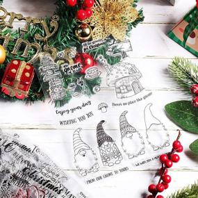 img 1 attached to Christmas Clear Silicone Stamps Set - 6 Sheets of Decorative Xmas Theme 🎄 Santa, Deer, Winter Wonderland Designs for DIY Card Making, Scrapbooking, and Photo Albums (Cute Style)