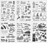 christmas clear silicone stamps set - 6 sheets of decorative xmas theme 🎄 santa, deer, winter wonderland designs for diy card making, scrapbooking, and photo albums (cute style) logo