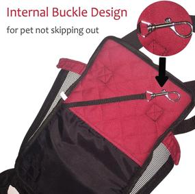 img 1 attached to 🐾 Удобный и стильный переносная сумка OLizee c открытыми ногами: идеальный портативный рюкзак для путешествий с котами и собаками (размер M)