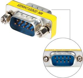 img 2 attached to AbcGoodefg 9 Pin RS-232 DB9 Male To Male Female To Female Serial Cable Gender Changer Coupler Adapter (10 Pack