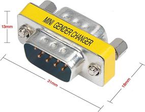 img 3 attached to AbcGoodefg 9 Pin RS-232 DB9 Male To Male Female To Female Serial Cable Gender Changer Coupler Adapter (10 Pack