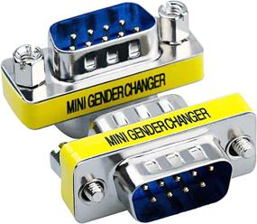 img 1 attached to AbcGoodefg 9 Pin RS-232 DB9 Male To Male Female To Female Serial Cable Gender Changer Coupler Adapter (10 Pack