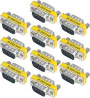 abcgoodefg 9 pin rs-232 db9 male to male female to female serial cable gender changer coupler adapter (10 pack логотип