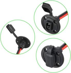 img 1 attached to 🔌 dstfuy Power Socket Sidewall Port: Weatherproof SAE Solar Power Connector with Quick Disconnect Wire - 10AWG Automotive Panel Extension Cable for Motorcycle Generator Battery Charger (50CM)