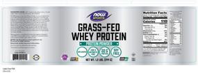 img 3 attached to 🥛 NOW Sports Nutrition Grass-fed Whey Protein - 22g, Unflavored Powder - 1.2 lbs