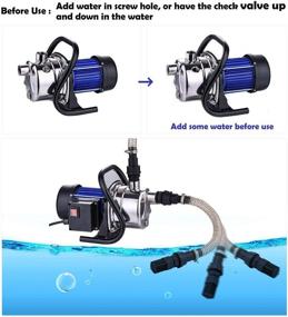 img 1 attached to Electric Water Transfer Pump - 1.6 HP Stainless Steel Shallow Well Garden Lawn Sprinkling Pump for Irrigation and Booster