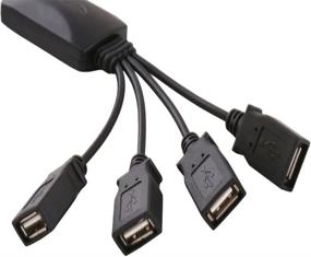 img 4 attached to 💻 High Speed USB 2.0 Hub with 4 Ports, in Black