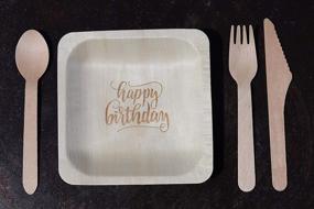 img 3 attached to Birthday StatementWare Disposable Eco Friendly Alternative Food Service Equipment & Supplies