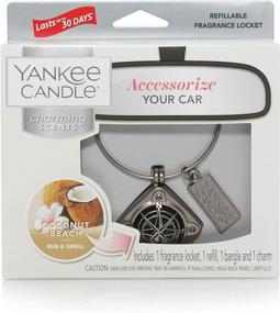 img 3 attached to Yankee Candle Fragrance Locket Starter Kit: Charming Scents Coconut Beach, Refillable - Enhance Your Experience!