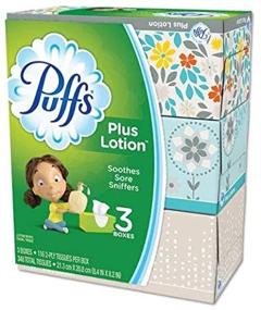 img 2 attached to 📦 Plus Lotion Facial Tissues, White, 2-Ply, 116 Tissues/Box, Pack of 3