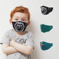 👶 kc cubs kids face mask 3-pack: washable & safe 2 layer cotton masks for boys and girls - occupational health & safety products logo