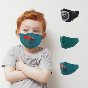 img 3 attached to 👶 KC Cubs Kids Face Mask 3-Pack: Washable & Safe 2 Layer Cotton Masks for Boys and Girls - Occupational Health & Safety Products