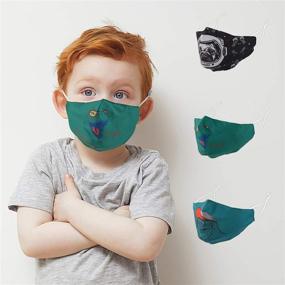 img 2 attached to 👶 KC Cubs Kids Face Mask 3-Pack: Washable & Safe 2 Layer Cotton Masks for Boys and Girls - Occupational Health & Safety Products