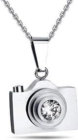img 4 attached to 📷 AKTAP Camera Necklace: 3D Camera Charm Pendant for Photography, Videography, and Selfie Lovers – Perfect Gift for Photographers