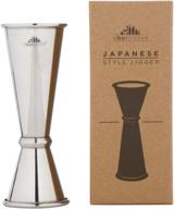 a bar above bar jigger: premium japanese jigger with embedded measurements - perfect cocktail measuring tool for bartenders - dual capacity jigger (2 oz, 1 oz) - durably crafted steel jigger - jiggers and pourers logo