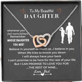 img 4 attached to Daughter Gifts - Sterling Silver Necklace for Father's Day, Birthday, Christmas, Graduation, Valentine's Day - Ideal Gift for Teen Girls, Daughter, Dad and Daughter Jewelry