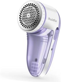 img 4 attached to 🧺 Ruidla Fabric Shaver Defuzzer, Electric Lint Remover, Rechargeable Sweater Shaver with Replaceable Stainless Steel Blades, Dual Protection, Removable Bin, Easy Fuzz, Lint, and Pill Removal