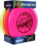 assorted colors discraft starter pack: beginner disc golf set (3-pack) with 1 driver, 1 mid-range, and 1 putter logo