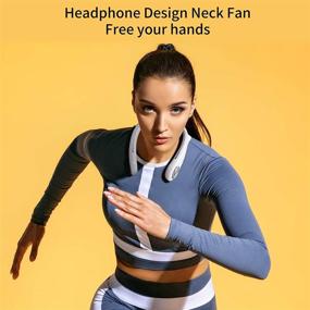 img 3 attached to 🌬️ Hassle-Free, Hands-Free Cooling with Leafless USB Hanging Neck Fans - Rechargeable, Portable & Comfortable!