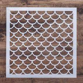 img 3 attached to 🐠 Enhance Your Décor with the DIY Decorative Fish Scale Stencil Template for Painting Crafts - 15x15 cm