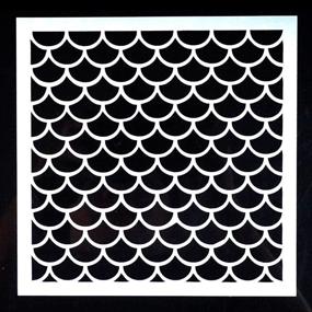 img 2 attached to 🐠 Enhance Your Décor with the DIY Decorative Fish Scale Stencil Template for Painting Crafts - 15x15 cm