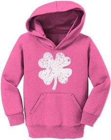 img 3 attached to Charming Distressed Four Leaf Clover: Irish Luck Toddler/Youth Fleece Hoodie