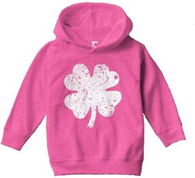 img 4 attached to Charming Distressed Four Leaf Clover: Irish Luck Toddler/Youth Fleece Hoodie