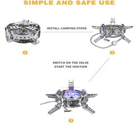 img 1 attached to 🔥 Bulin Windproof Camping Stove: Lightweight Portable Cooking Tool Set for Travel, Hiking, and Backpacking