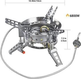 img 2 attached to 🔥 Bulin Windproof Camping Stove: Lightweight Portable Cooking Tool Set for Travel, Hiking, and Backpacking