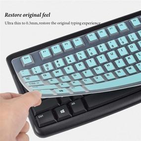 img 1 attached to Ultra Thin Keyboard Cover Skin Compatible With Logitech MK120 K120 Keyboard