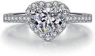 💍 s925 sterling silver cz ring | high-end simulated heart-shaped diamond wedding or engagement ring for women | luxury jewelry logo